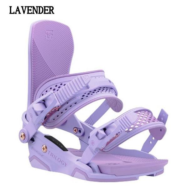 Union トリロジー薄い紫色スノーボードビンディング