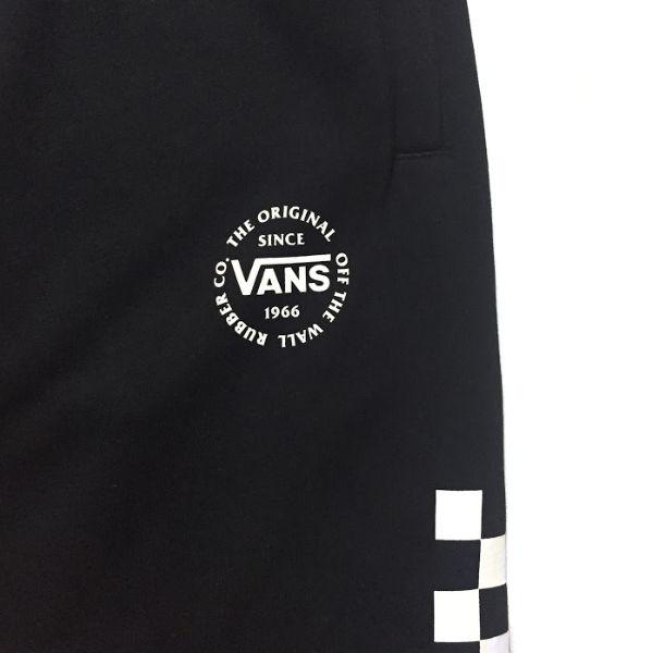 バンズ VANS CHECKER SWEAT PANTS チェッカープリント スウェットパンツ メンズ スケートボード M〜XL BLACK