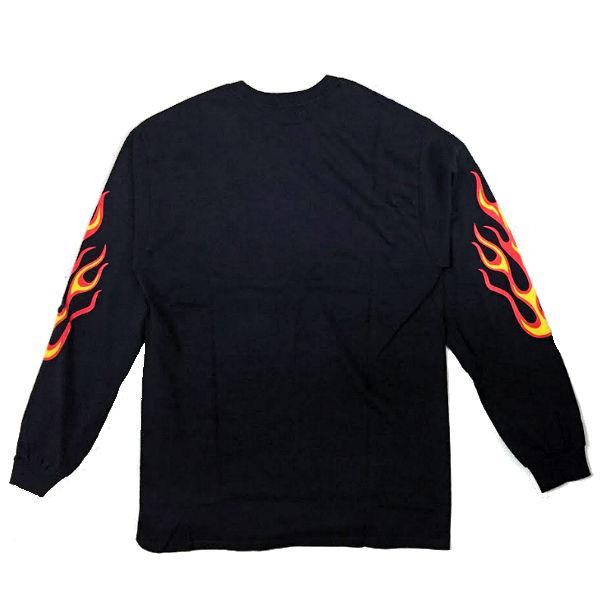 （美品お得2枚セット）VANS ファイアデザインロングスリーブTシャツ バンズ VANS FIRE PATTEM FLV LONG SLEEVES T-SHIRT メンズ ファイア