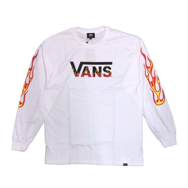 バンズ VANS FIRE PATTEM FLV LONG SLEEVES T-SHIRT メンズ ファイア