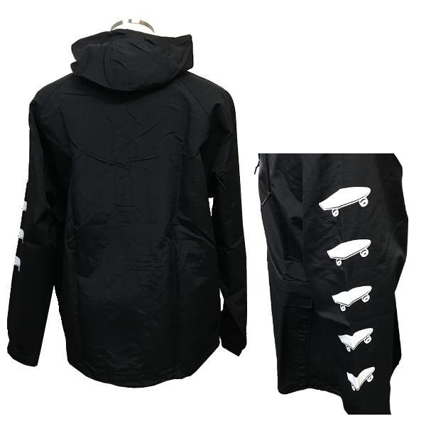 VANS アノラックパーカー 紺×白 プリント ロゴ フード ジッパー ポケット VANS アノラックパーカー 紺×白 プリント ロゴ フード ジッパー