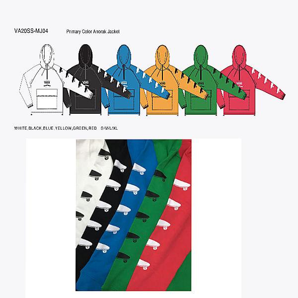 バンズ VANS MJ04 Primary Color Anorak Jacket ジャケット 長袖 プル