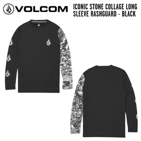 ボルコム VOLCOM ICONIC STONE COLLAGE LONG SLEEVE RASHGUARD - BLACK メンズ ラッシュ ...