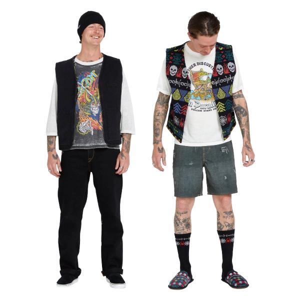 ボルコム VOLCOM メンズ デニム ベスト 着脱可能 アウター トップス