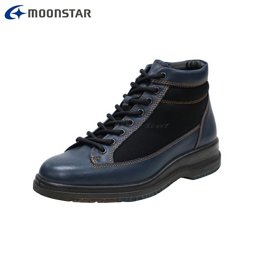 【新品未使用】MoonStar／ムーンスター メンズ レザーブーツ 4E　防水 セール】【MoonStar／ムーンスター】GE208 ブラック