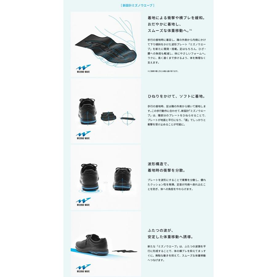 ミズノ ウォーキング シューズ LD40VII SW メンズ 靴 4E EEEE B1GC240358 ダークブラウン mizuno 男性用 7代目メンズ4E_9