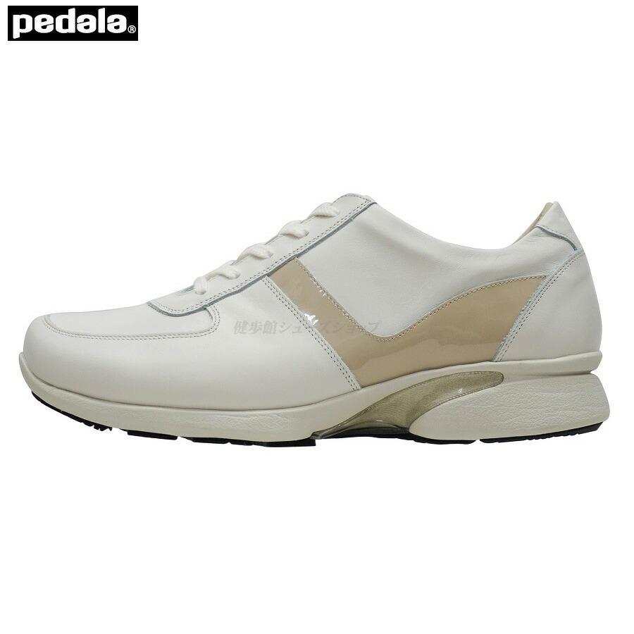 【未使用】アシックス ウォーキング ペダラ フラットシューズ 本革 23cm 白 アシックス ペダラ レディース スニーカー ウォーキングシューズ 靴