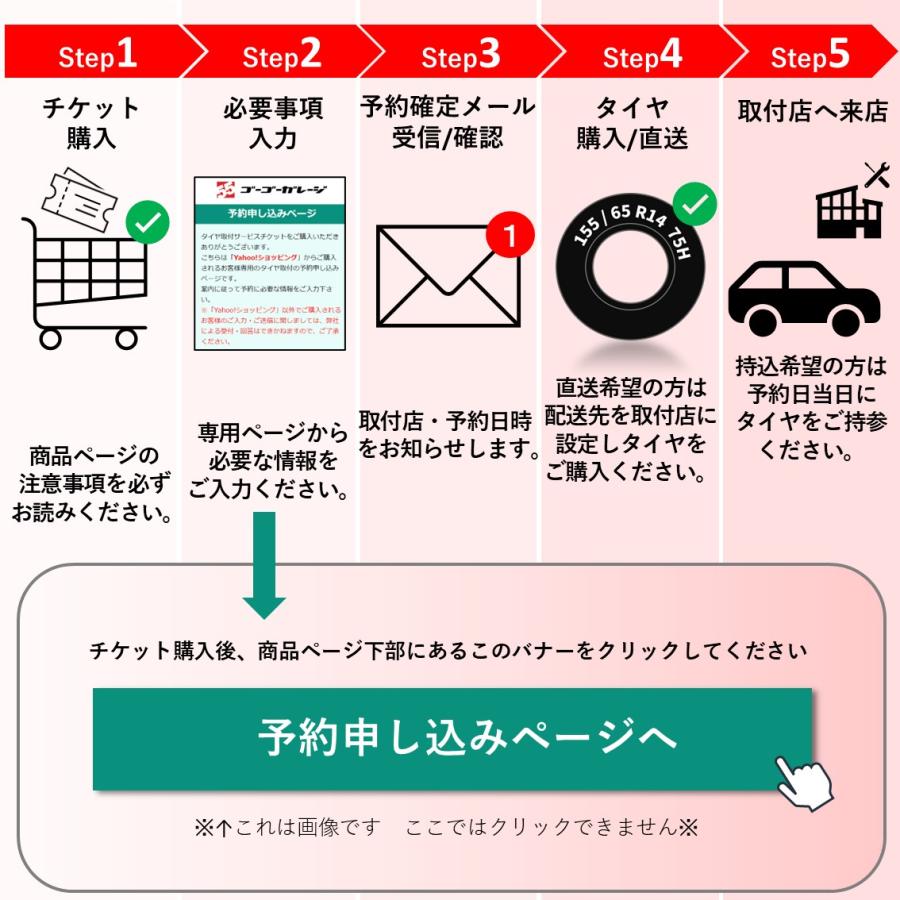 タイヤ交換13インチ 1本　組み換え、バランス調整、取付　ゴーゴーガレージ　全国約6000店舗網　タイヤ交換チケット | ブランド登録なし | 04
