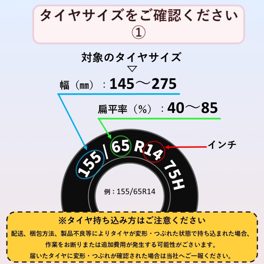 タイヤ交換15インチ 4本 組み換え、バランス調整、取付 ゴーゴー 