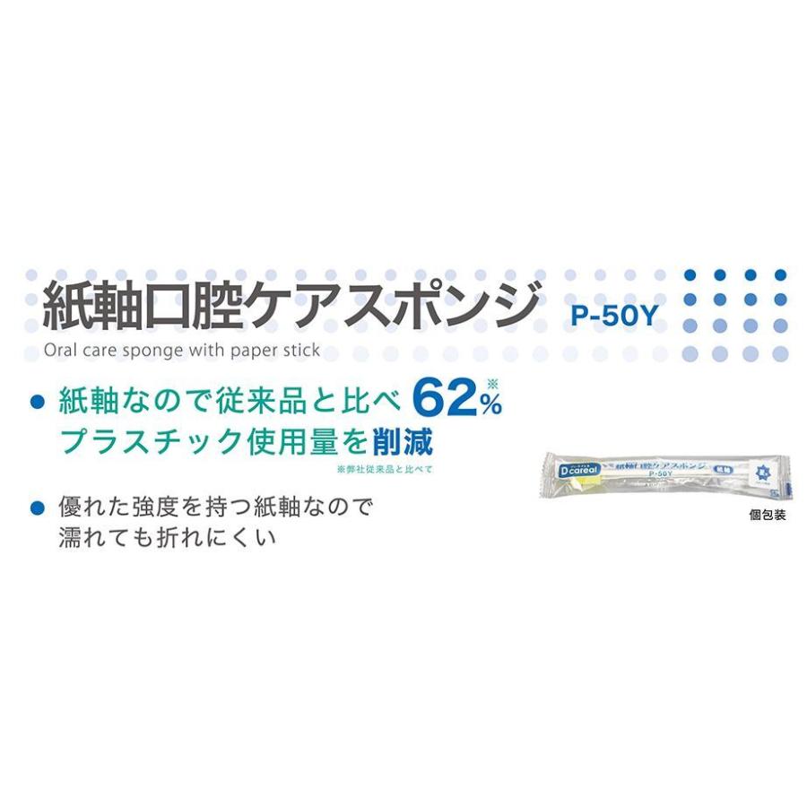 激安通販  介護用　歯磨き　口腔ケアスポンジ　紙軸・個包装　1800本