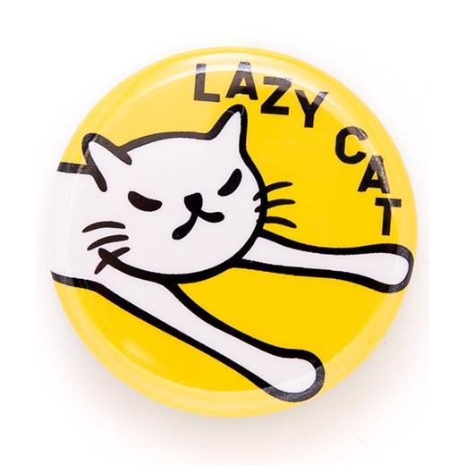 猫 おもしろ かわいい 缶バッチ Lazy Cat ネコ ねこ 猫柄 雑貨 メール便 Scopy スコーピー Can091 猫服ショップ Scopy 通販 Yahoo ショッピング