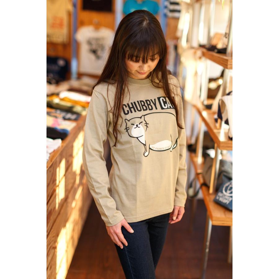 猫 おもしろ かわいい Tシャツ 長袖 ロンT メンズ レディース CHUBBY CAT - サンドカーキ ネコ ねこ 猫柄 雑貨 - メール便 -  SCOPY スコーピー :LHT110-537:猫服ショップ SCOPY - 通販 - Yahoo!ショッピング