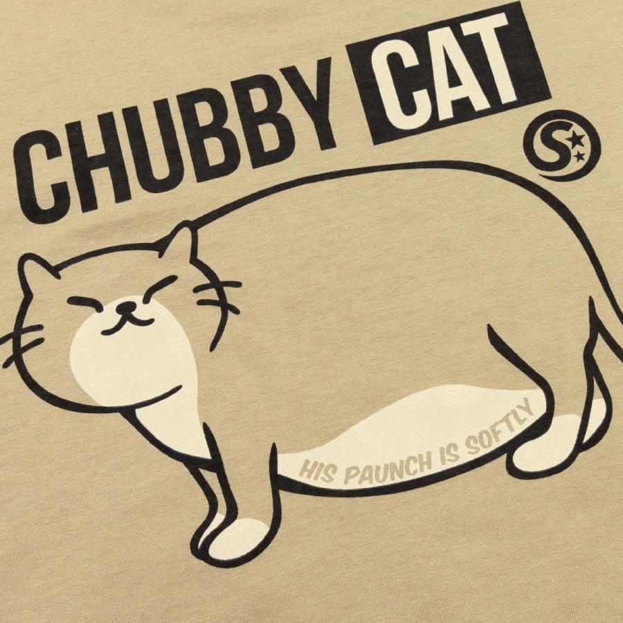 猫 おもしろ かわいい Tシャツ 長袖 ロンT メンズ レディース CHUBBY