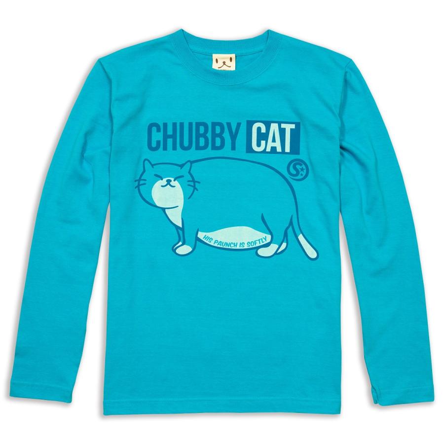 猫 おもしろ かわいい Tシャツ 長袖 ロンt メンズ レディース Chubby Cat ターコイズブルー ネコ ねこ 猫柄 雑貨 メール便 Scopy スコーピー Lht110 538 猫服ショップ Scopy 通販 Yahoo ショッピング