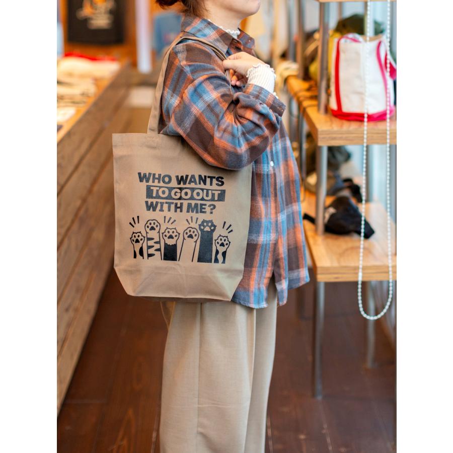 猫 トートバッグ HANDS UP! メンズ レディース 男女兼用 キャンバス 布 通勤 通学 猫の手 猫柄 雑貨 SCOPY スコーピー |  | 14