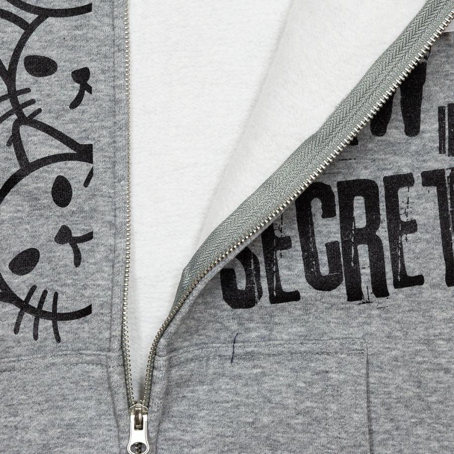 猫 おもしろ かわいい パーカー メンズ レディース WATCHCAT グレー