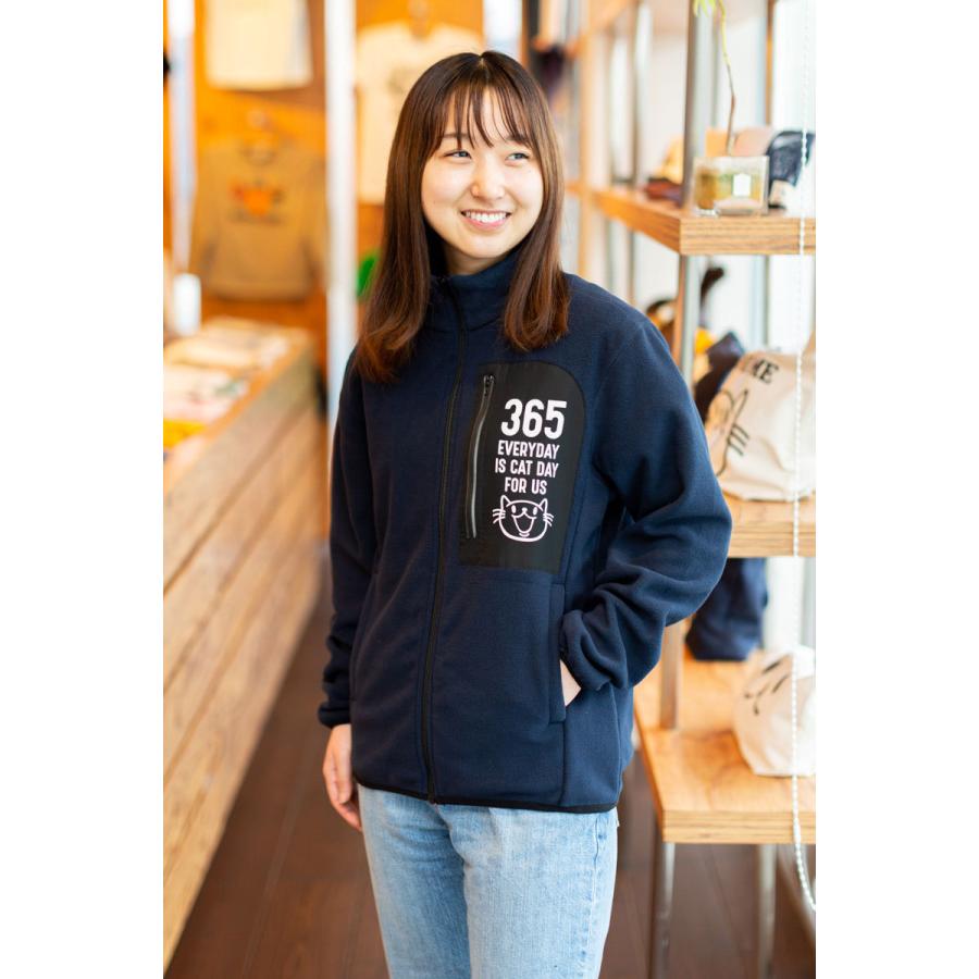 猫 おもしろ かわいい 長袖 フリースジャケット メンズ レディース