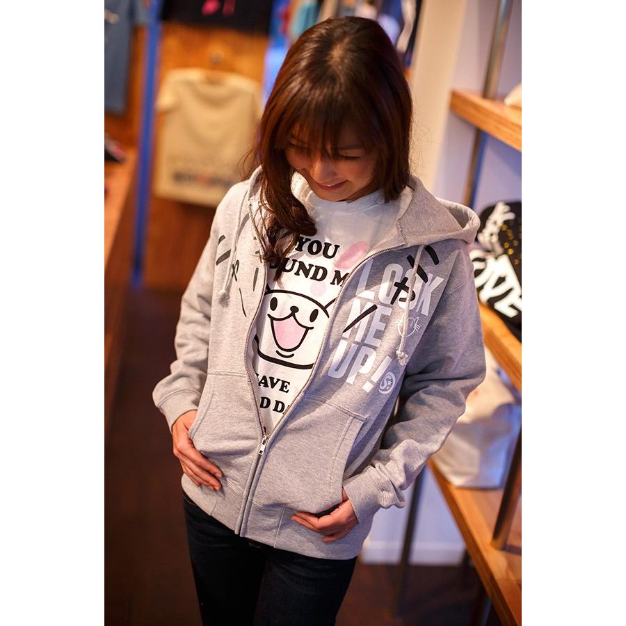 猫 おもしろ かわいい Tシャツ パーカー セット FOUND ME ＋ LOOK UP