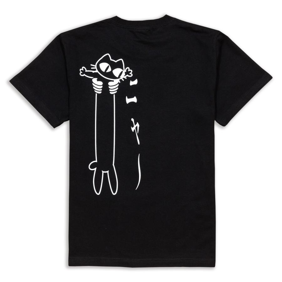 猫 Tシャツ 半袖 LOVE CAT - ブラック おもしろ ネコ ねこ 猫柄