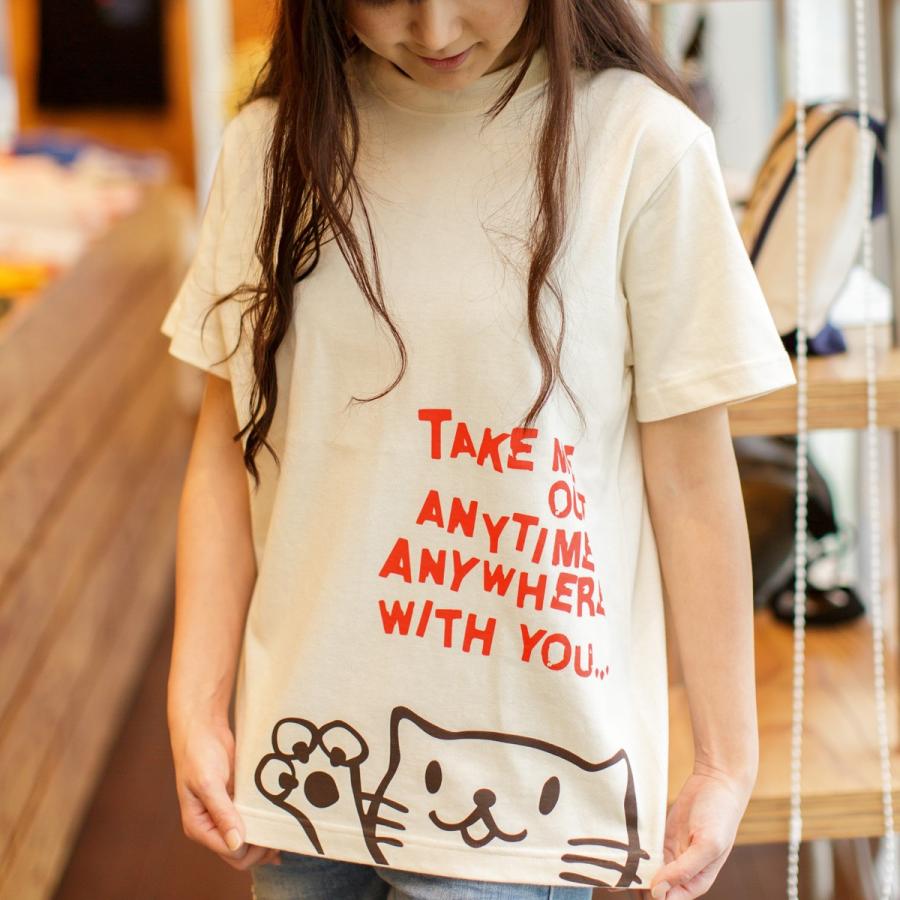 猫 おもしろ かわいい Tシャツ メンズ レディース 半袖 Griper - ナチュラル ネコ ねこ 猫柄 雑貨 - メール便 - SCOPY スコーピー｜55scopy