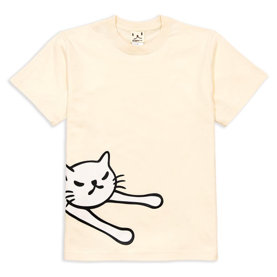 猫 Tシャツ 半袖 LAZY CAT ナチュラル おもしろ ネコ ねこ 猫柄 雑貨 