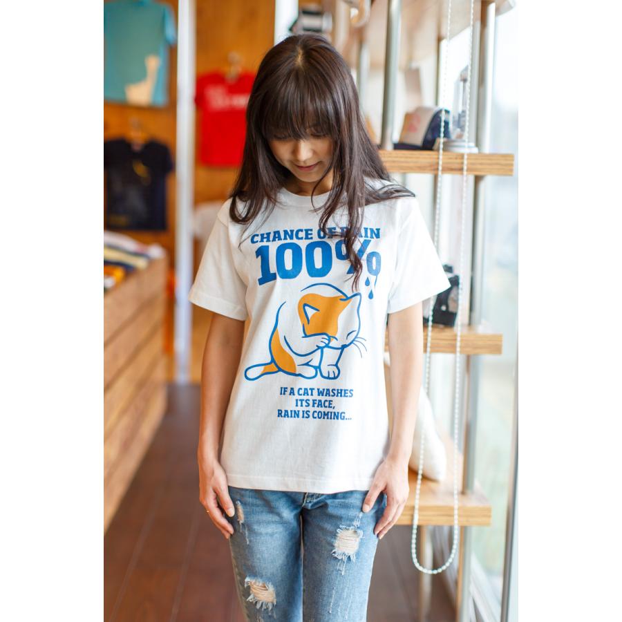 猫 おもしろ かわいい Tシャツ メンズ レディース 半袖 Rain 100 ホワイト ネコ ねこ 猫柄 雑貨 メール便 Scopy スコーピー Tht105 001 猫服ショップ Scopy 通販 Yahoo ショッピング