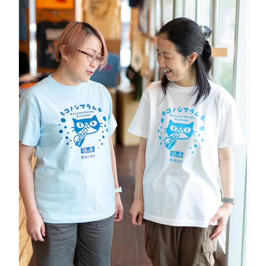 猫 Tシャツ 半袖 猫の島ラムネ おもしろ ネコ ねこ 猫柄 雑貨 SCOPY 