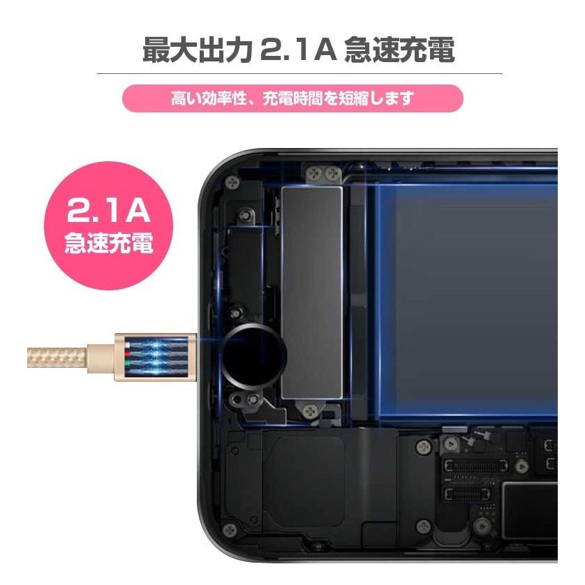 iPhoneケーブル 急速充電 長さ 0.25m 0.5m 1m 1.5m 充電器 データ転送ケーブル USBケーブル iPad iPhone13用 スマホ充電ケーブル android おすすめ 人気 安い｜55shopping｜13