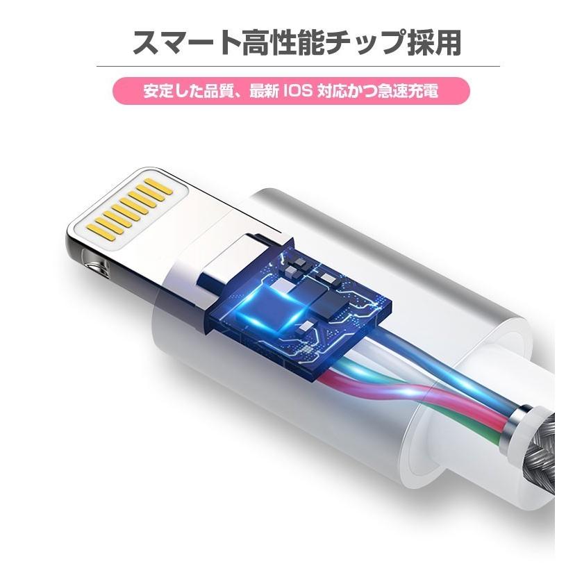 iPhoneケーブル 急速充電 長さ 0.25m 0.5m 1m 1.5m 充電器 データ転送ケーブル USBケーブル iPad iPhone13用 スマホ充電ケーブル android おすすめ 人気 安い｜55shopping｜18