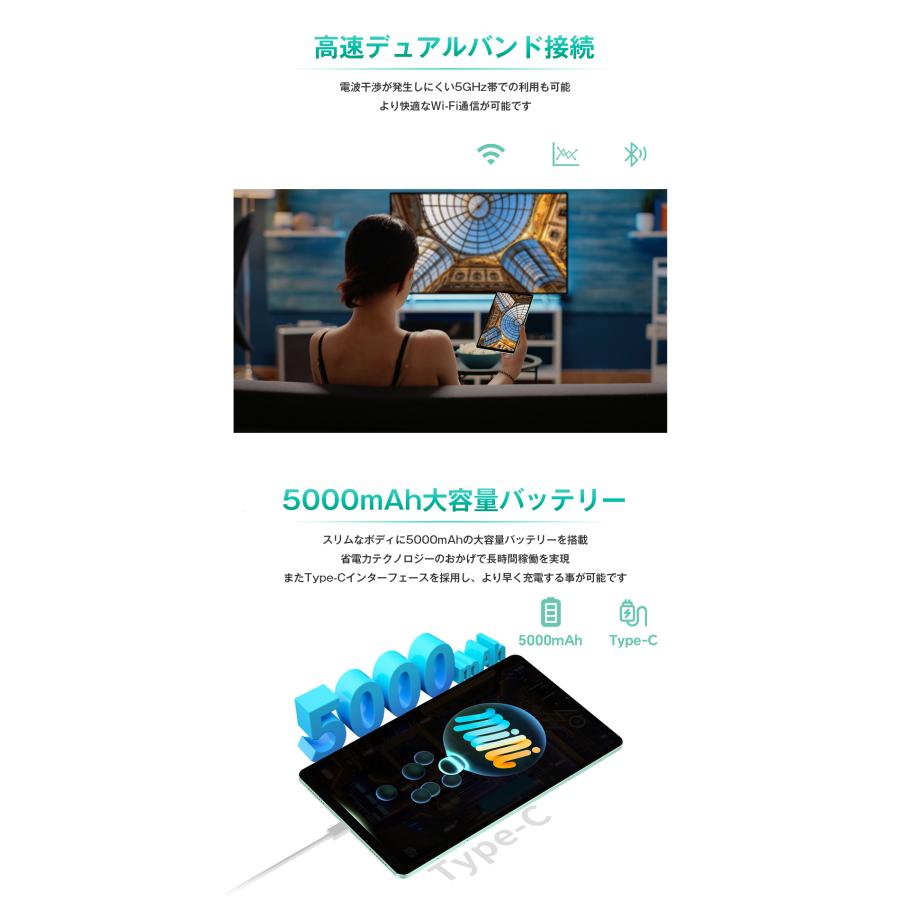 JA373 Teclast M50Mini 高性能タブレット ブルー　本体 アンドロイド（Android） ＼ケース付☆／タブレット 本体 8インチ 8.7