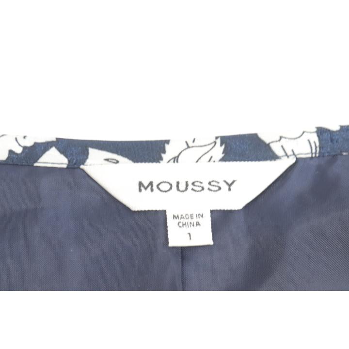 日本メーカー新品 Black By Moussy ワンピース 1 Frower Printed Jacquard ドレス 白 ホワイト 紺 ネイビー 中古 Noteworthy Collectibles Com