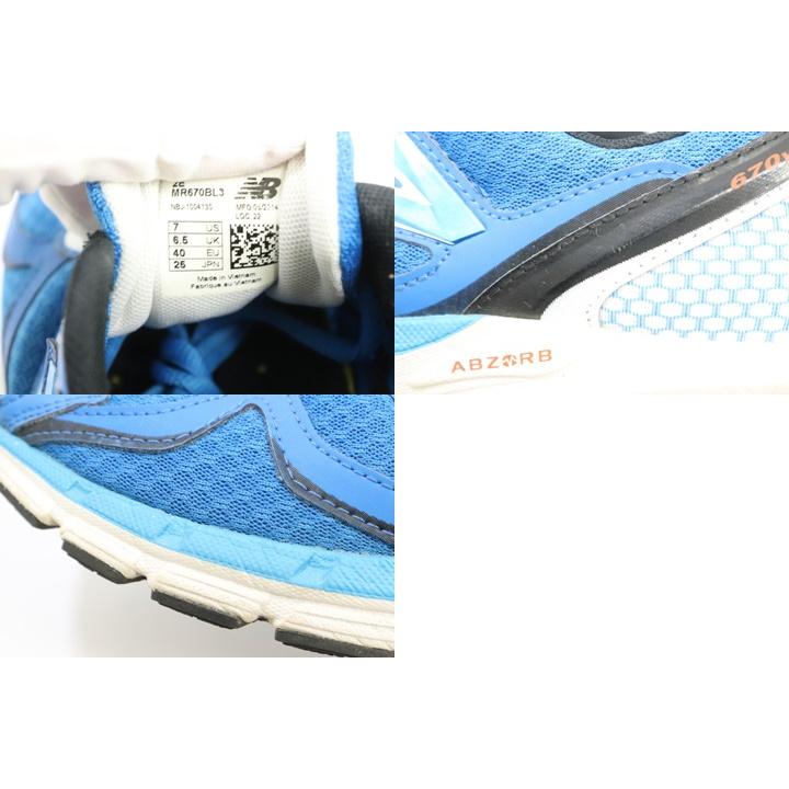 NEW BALANCE メンズスニーカー 25 MR670BL3/NEW BALANCE/25/青 ブルー/ロゴ【中古】｜55st｜02