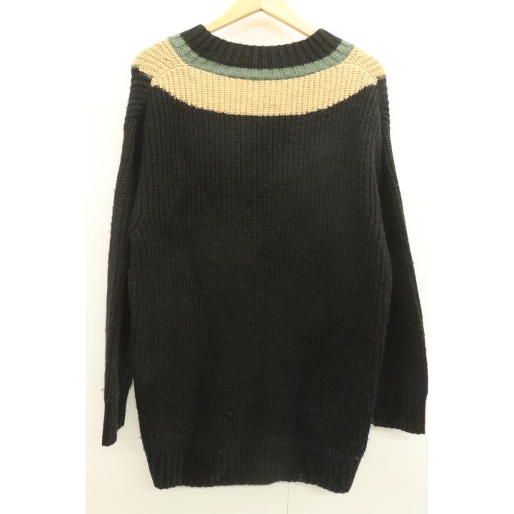 【中古】BEAUTY & YOUTH UNITED ARROWS レディースニット セーター -- RIB TILDEN KNIT PULLOVER -- 黒 ブラック｜55st｜02