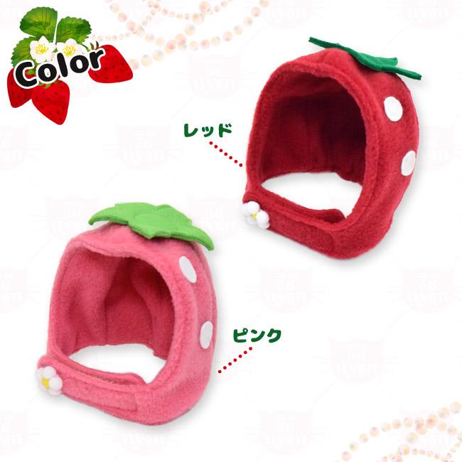 いちごちゃん ゴロにゃんオリジナル 猫の被り物 : 56nyan 猫用品ゴロ