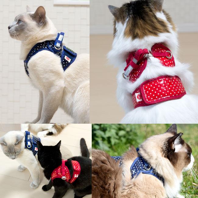 猫用ハーネス ダブルブロックタイプ ラミネートシリーズ Sサイズ