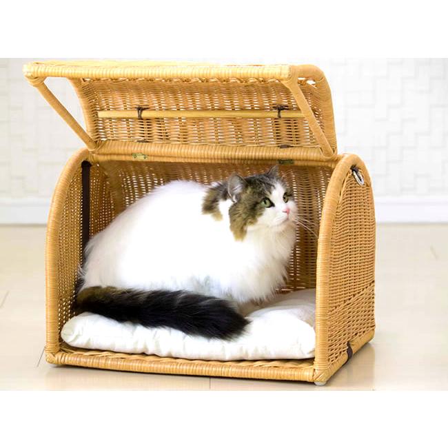 猫 キャリー ラタンキャリーベッド2way (Mサイズ) SC-25 : 56nyan 猫