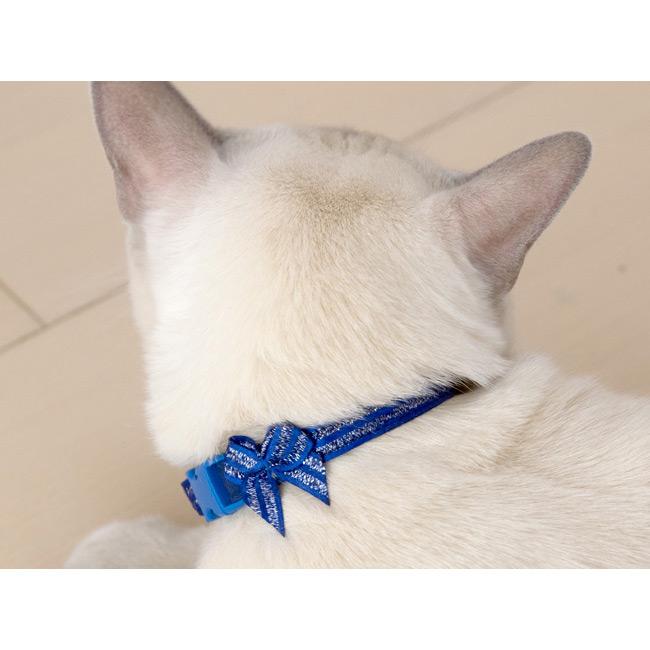 猫の首輪 キラキラメタリカラメリボンおしゃれ猫首輪 : 56nyan 猫用品