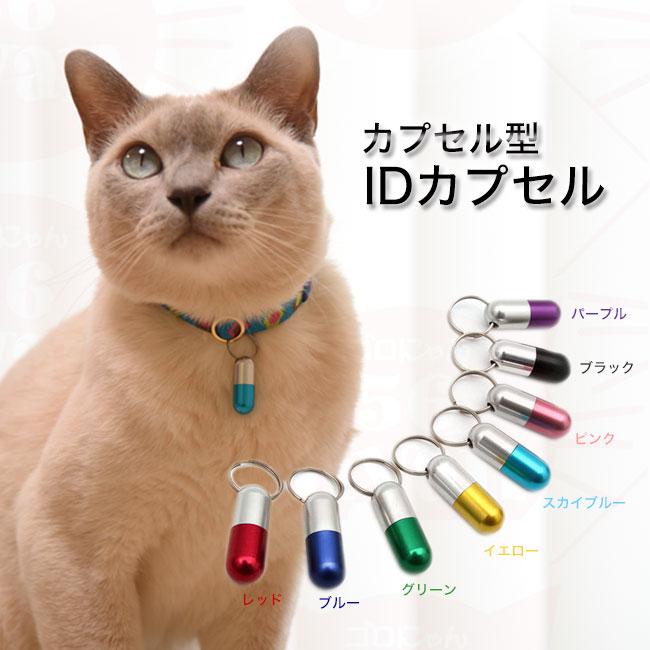 猫用迷子札 quchitap カプセル型IDカプセル : 56nyan 猫用品ゴロにゃん