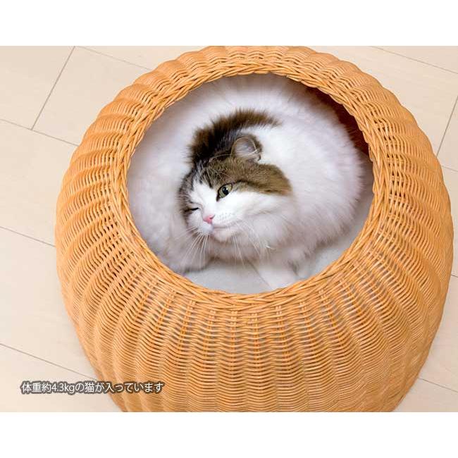 猫壺 ねこつぼ ラタンキャットポット : 56nyan 猫用品ゴロにゃんヤフー