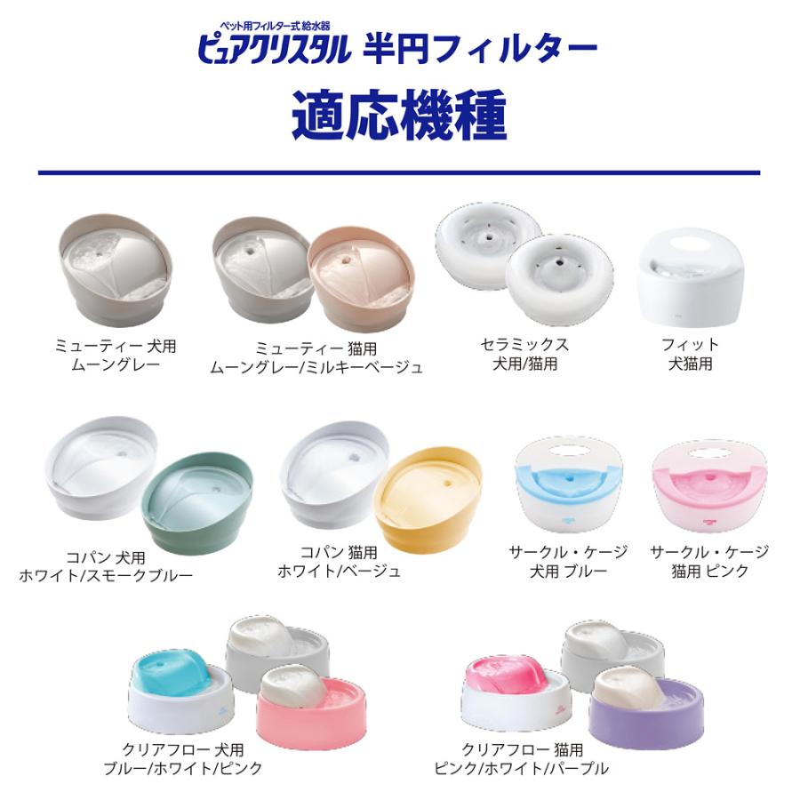 GEX（ジェックス） ピュアクリスタル 軟水化フィルター 半円 猫用 5個