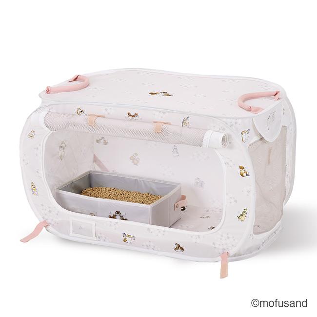 猫壱（necoichi） ポータブルケージとトイレのセット mofusand 北欧風