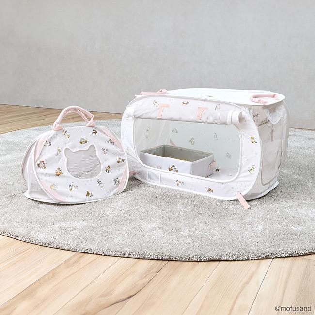 猫壱（necoichi） ポータブルケージとトイレのセット mofusand 北欧風