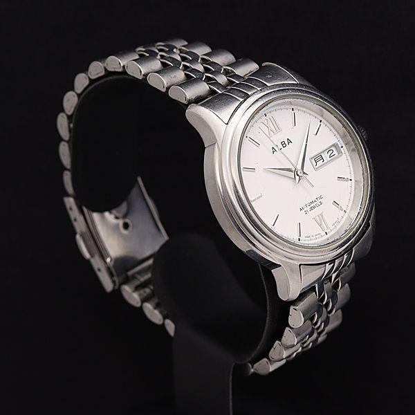 【未使用】SEIKO ALBA 7S26-KPD0 自動巻き 腕時計 デイデイト セイコー AT/自動巻 7S26-KPD0 アルバ デイデイト ローマン 裏スケ 21
