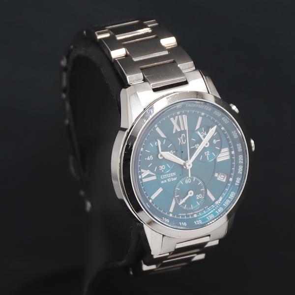 CITIZEN シチズン XC クロスシーQZ  F500-T002382 クロノグラフ デイト レディース腕時計 QZ シチズン クロスシー F500-T002382 青文字盤 クロノ デイト