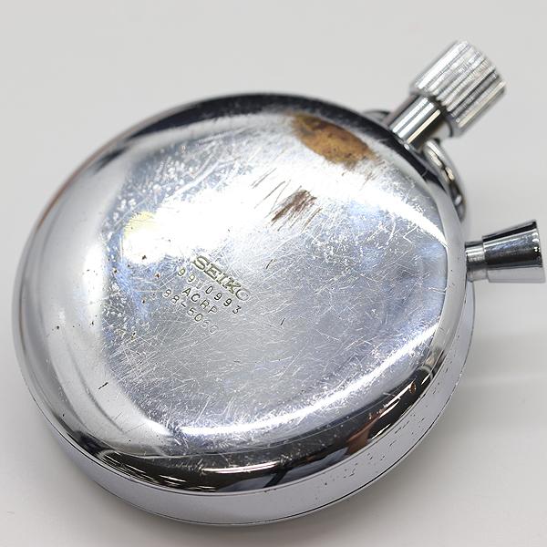 箱付 良品 セイコー ストップウォッチ 懐中時計 手巻き ホワイト文字盤