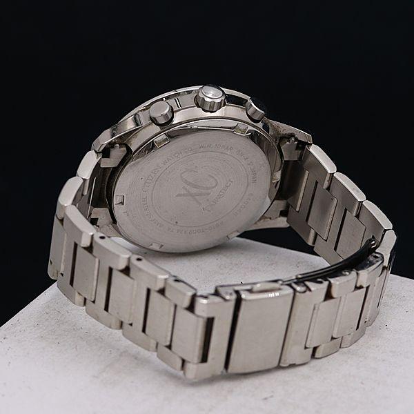 【新品電池】xC CITIZEN 腕時計 稼働品 A510-T002374TA QZ シチズン クロスシー A510-T002374 TA デイト シルバー文字盤