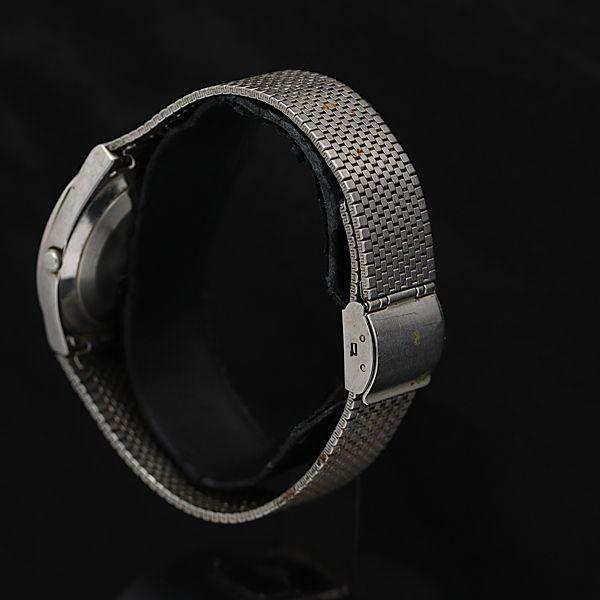 ジャンクCREDOR シルバー メッシュ ブラックダイヤル 腕時計 セイコー シャリオ QZ シルバー文字盤 4122-8000 メンズ腕時計 KMR