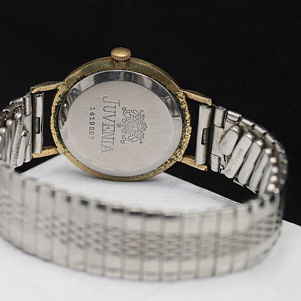 ジュベニア 手巻き アイボリー文字盤 ラウンド メンズ腕時計