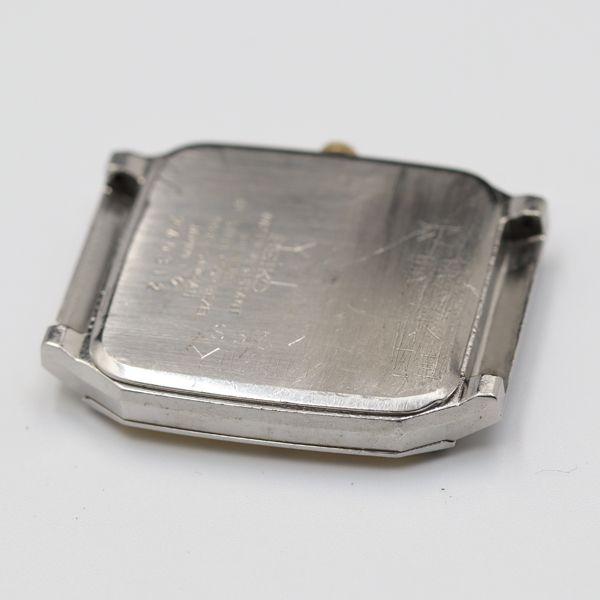セイコー シャリオ 6030-5490 スクエア トップのみ QZ シルバー文字盤