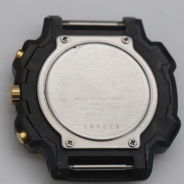 トップのみ 稼動 セイコー アルバ ハイパーテック V655-6010 QZ 黒文字